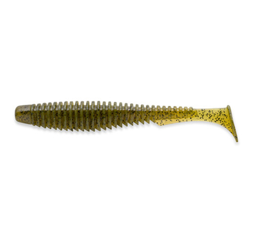 Силиконовая приманка FishUp U-SHAD 2.5" 074 - Green Pumpkin Seed, 9шт, виброхвост