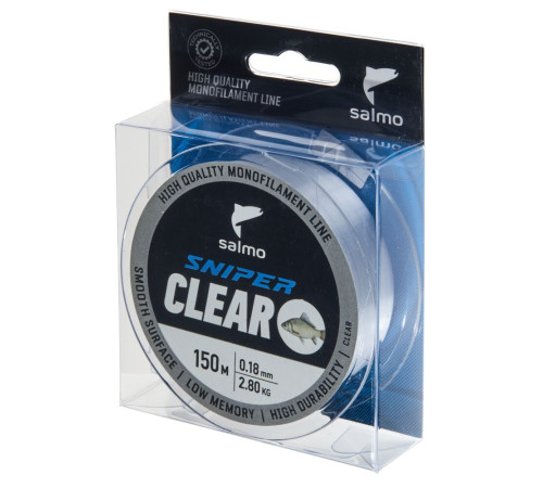 Монофильная леска Salmo SNIPER CLEAR 150м,  0.18мм