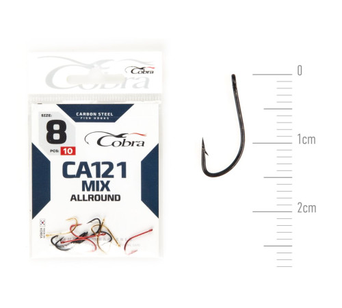 Крючки Cobra ALLROUND сер. CA121 MIX, №8, 10шт.
