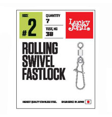 Lucky John Pro Series ROLLING SWIVEL FASTLOCK, 008, 10шт.