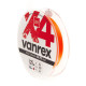 Плетеная леска Lucky John Vanrex х4 BRAID Fluo Orange 125м,  0.10мм