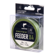 Плетеная леска Salmo Sniper Feeder х4 BRAID Army Green 150м,  0.16мм