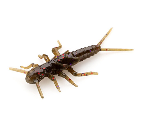 FishUp STONEFLY 0.75" 050 - Green Pumpkin Brown/Red & Purple, 12шт.