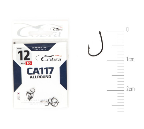 Крючки Cobra ALLROUND сер. CA117, №12, 10шт.