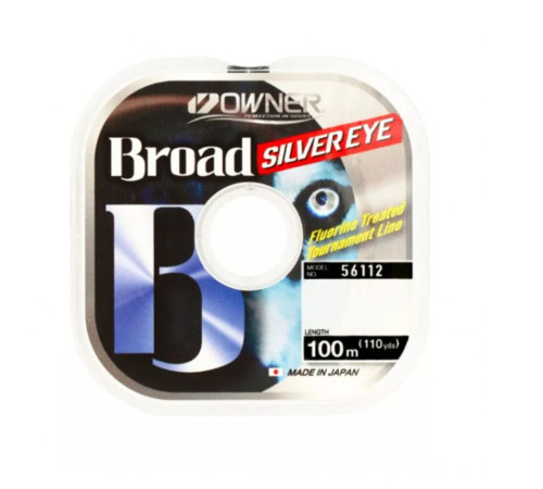 Монофильная леска Owner Broad SILVER EYE 100м,  0.14мм