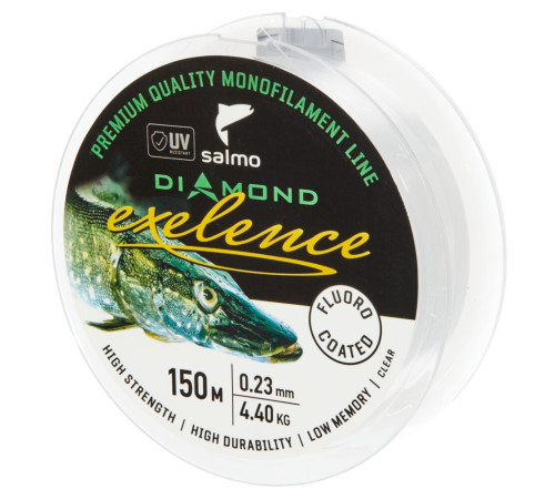 Монофильная леска Salmo Diamond EXELENCE FLUORO COATED Clear 150м,  0.23мм