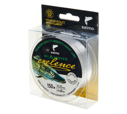 Монофильная леска Salmo Diamond EXELENCE FLUORO COATED Clear 150м,  0.23мм