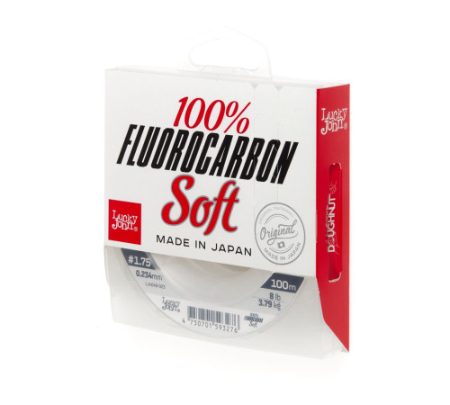 Флюорокарбоновая леска Lucky John FLUOROCARBON Soft 100м,  0.234мм