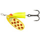 Блесна вращающаяся Blue Fox VIBRAX LONG CAST №2 , цвет Yellow-Silver-Yellow-Red
