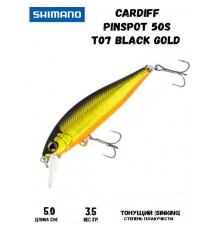 Воблер Shimano Cardiff Pinspot 50S 50mm 3,5g T07 Black Gold
