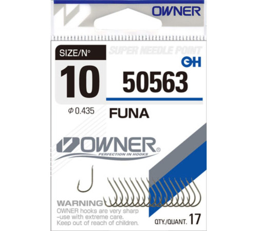 Крючки Owner FUNA сер. 50563, №16, 18шт.