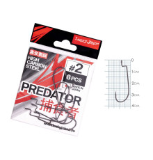 Крючки офсетные Lucky John PREDATOR сер. LJH340, №2, 8шт.