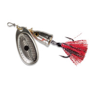 Блесна вращающаяся Blue Fox VIBRAX FOXTAIL №4 , цвет Silver Shiner