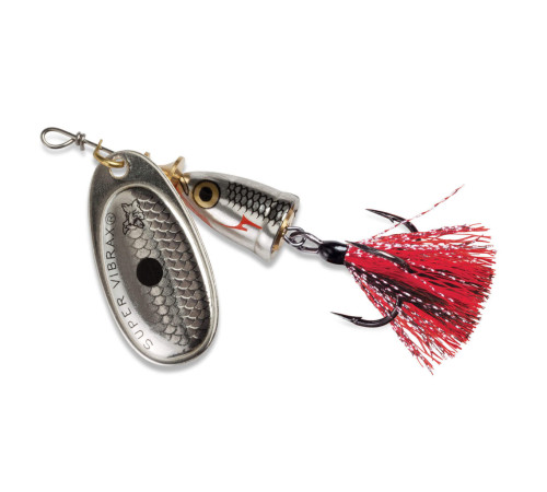 Блесна вращающаяся Blue Fox VIBRAX FOXTAIL №4 , цвет Silver Shiner