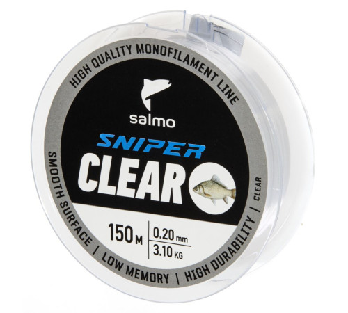Монофильная леска Salmo SNIPER CLEAR 150м,  0.2мм
