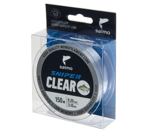Монофильная леска Salmo SNIPER CLEAR 150м,  0.2мм