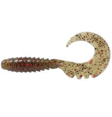 Силиконовые приманки FishUp FANCY GRUB 1" 045 - Green Pumpkin/Red & Black, 12шт, твистер