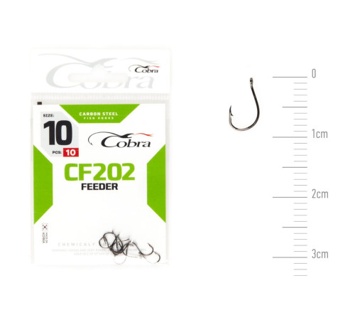Крючки Cobra FEEDER сер. CF202, №10, 10шт.