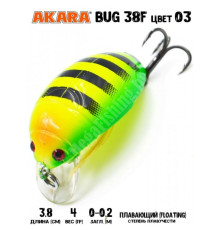 Воблер Akara Bug 38F 4гр цвет 03