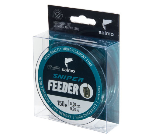 Монофильная леска Salmo Sniper FEEDER Moss Green 150м,  0.3мм