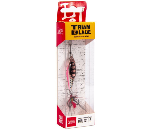 Блесна вращающаяся Lucky John TRIAN BLADE ROUND 12 , цвет 006