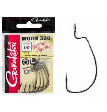 Крючки офсетные Gamakatsu WORM 330 Bottom Jigging, размер 1/0, 6шт