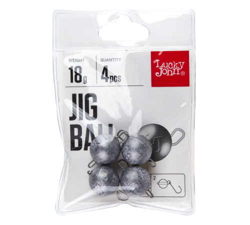 Груз-головки Lucky John Pro Series JIG BALL разборные, 18гр, 4шт.