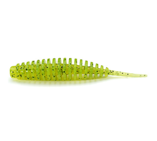 Силиконовые приманки FishUp TANTA 1.5" 055 - Chartreuse/Black, 10шт, слаг