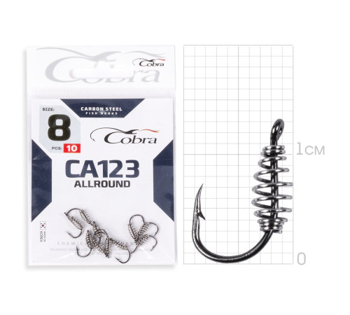 Крючки Cobra ALLROUND сер. CA123, №8, 10шт.