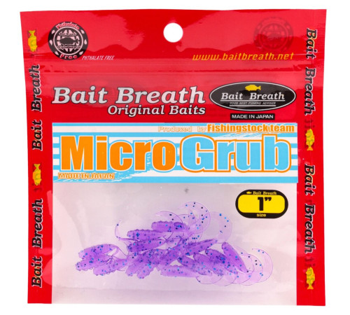 Силиконовые приманки Bait Breath MICRO GRUB 1" Ur211, 15шт, твистер