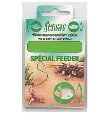 Крючки с поводком Sensas Special Feeder 100см 0.18мм, №14, 10шт.