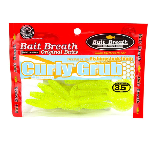 Силиконовые приманки Bait Breath CURLY GRUB 3.5" Ur27, 10шт, твистер