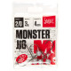 Джиг-головка Lucky John MONSTER JIG крючок №2/0, 3гр, 4шт.
