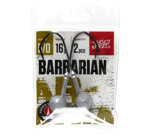 Джиг-головка Lucky John BARBARIAN крючок №5/0, 16гр, 2шт.