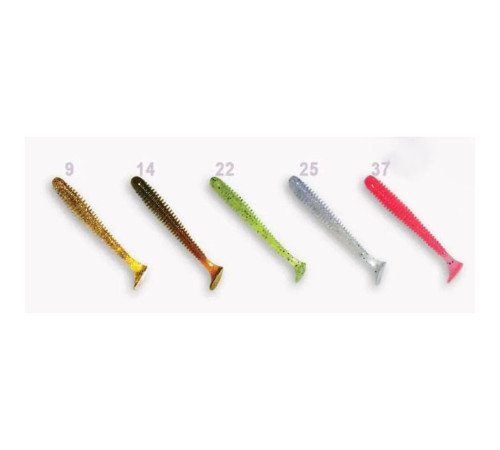 Силиконовая приманка Crazy Fish VIBRO WORM 3.0" M59, 5шт, виброхвост