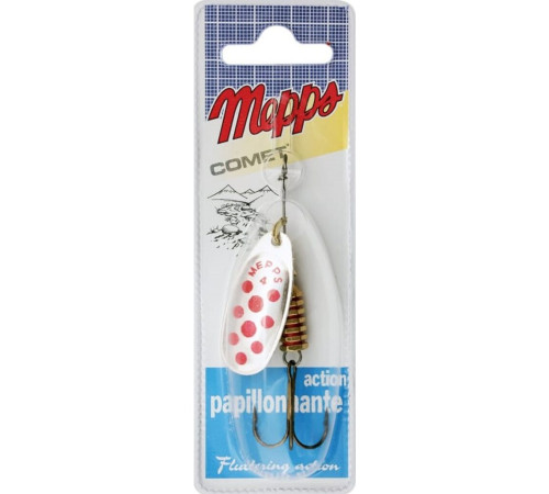 Блесна вращающаяся Mepps COMET PTS №4 блистер , цвет Silver Red-dot