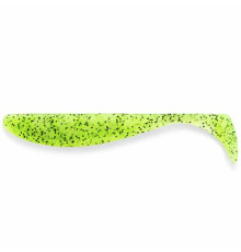 Силиконовая приманка FishUp WIZZLE SHAD 3" 055 - Chartreuse/Black, 8шт, виброхвост