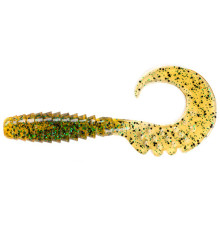 Силиконовые приманки FishUp FANCY GRUB 1" 036 - Caramel/Green & Black, 12шт, твистер