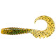 Силиконовые приманки FishUp FANCY GRUB 1" 036 - Caramel/Green & Black, 12шт, твистер