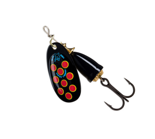 Блесна вращающаяся Blue Fox VIBRAX HOT PEPPER №4 , цвет Black-Yellow-Red