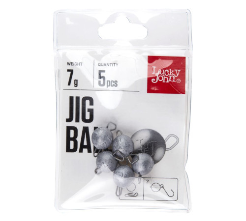 Груз-головки Lucky John Pro Series JIG BALL разборные, 7гр, 5шт.