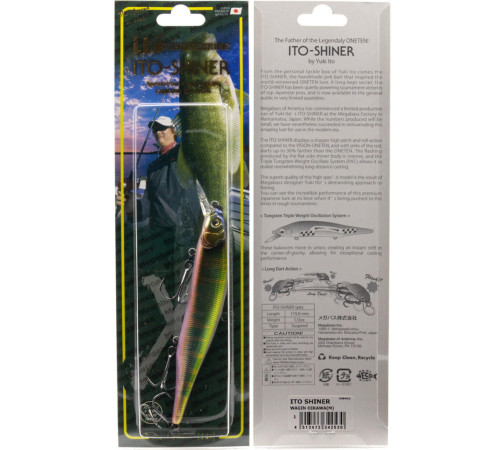 Воблер минноу Megabass ITO-SHINER 115SP wagin oikawa m, 14 гр.