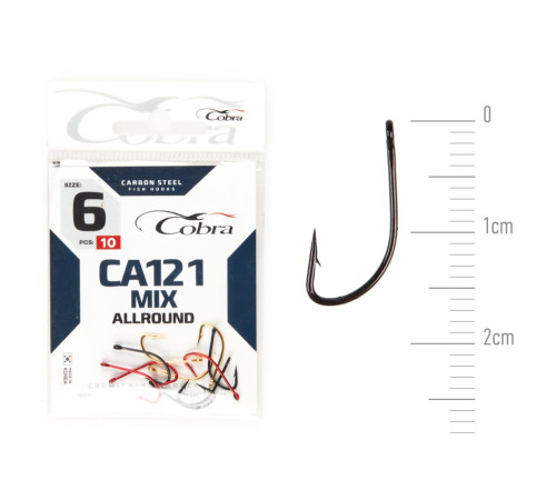 Крючки Cobra ALLROUND сер. CA121 MIX, №6, 10шт.