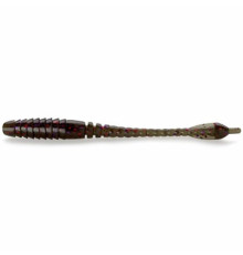 Силиконовые приманки FishUp ARW WORM 2" 050 - Green Pumpkin Brown/Red & Purple, 12шт, червь