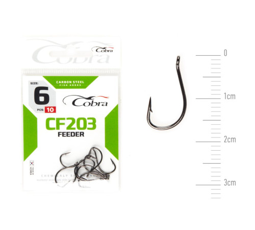 Крючки Cobra FEEDER сер. CF203, №6, 10шт.
