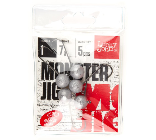 Джиг-головка Lucky John MONSTER JIG крючок №1, 7гр, 5шт.