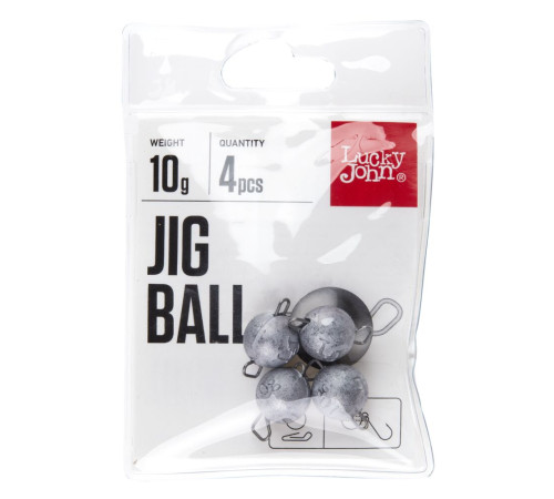 Груз-головки Lucky John Pro Series JIG BALL разборные, 10гр, 4шт.