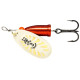 Блесна вращающаяся Blue Fox VIBRAX LONG CAST №3 , цвет White Flake-Red