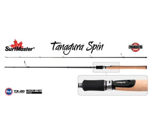 Спиннинг SURF MASTER Yamato Series Tanagura Special TX-20-SM-YS5004-270. углеволокно. штеккерный. 2.7 м. тест: 4.5-21 г . 163 г