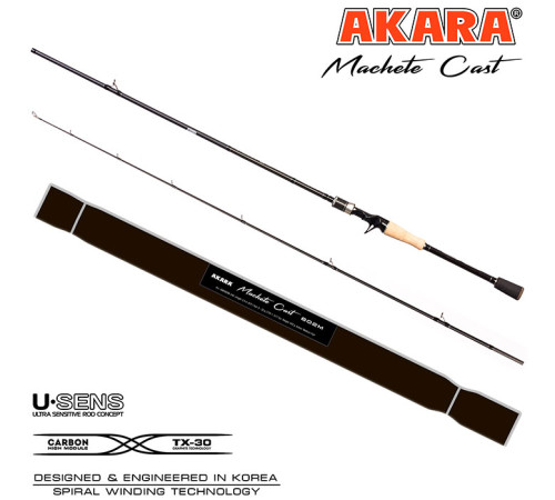 Спиннинг Akara Machete Cast H 240, углеволокно, штеккерный, 2.4 м, тест: 21-62 гр. 146 г